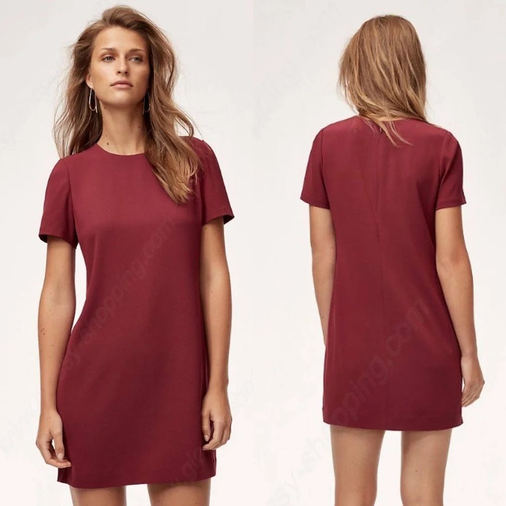 Aritzia Babaton Patricio Dress, Maroon